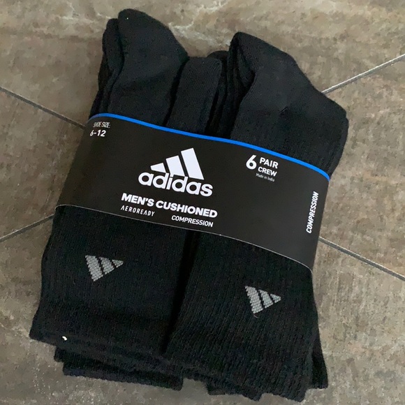 6 pairs socks set Adidas Men’s Cushioned Crew - Picture 1 of 14